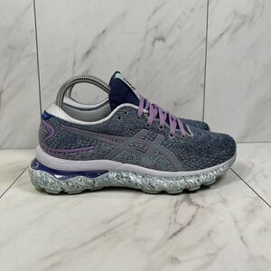 Asics Gel Nimbus 24 Womens Size 7.5 Purple Blue Athletic Running Sneakers Shoes